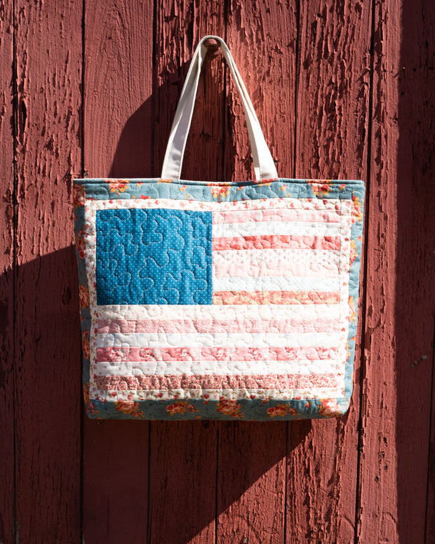 Patriotic American Flag Tote Bag