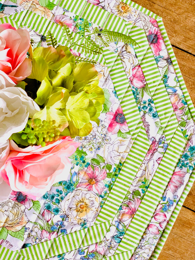 Bluebird Blooms Table Topper