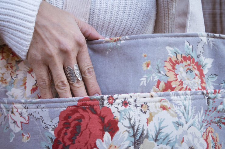 Shabby Chic Faux Leather Tote
