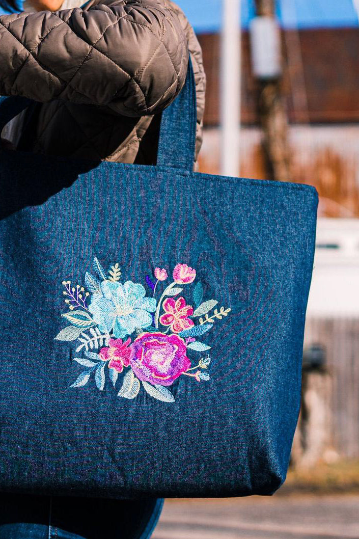 Bluejean Bouquet Tote