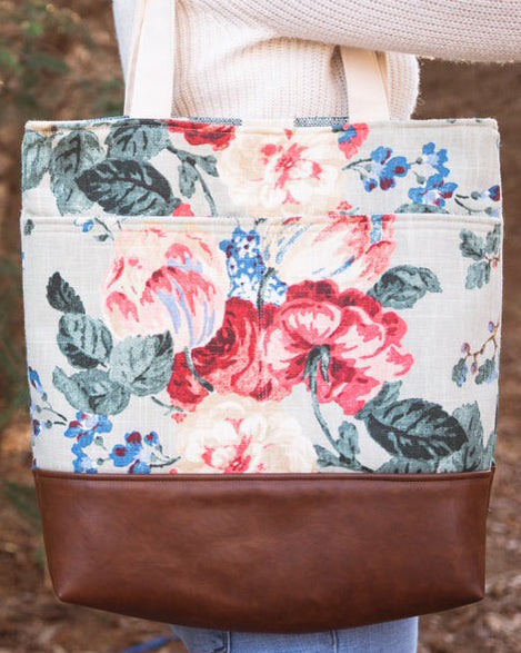 Shabby Chic Faux Leather Tote